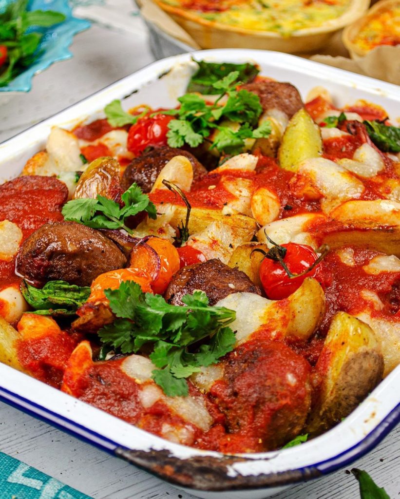 Meatball Tray Bake